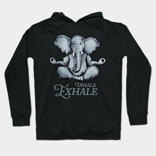 Yoga Elephant Inhale Exhale Hoodie